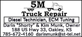 5M Truck Repair Inc. Sponsorship Banner